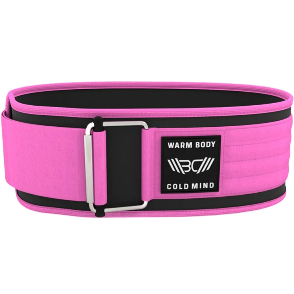 WBCM Nylon Belt for Weightlifting Pink