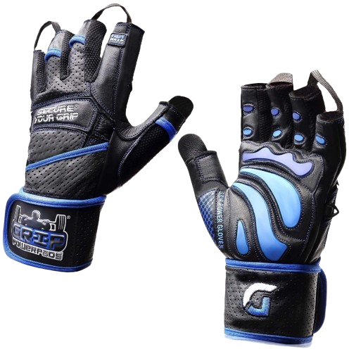 GRIP POWER PADS Elite Leather Gym Gloves